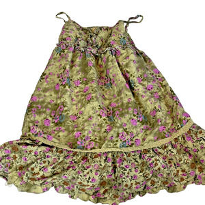 Maurices Sundress Women Medium Floral Green Boho